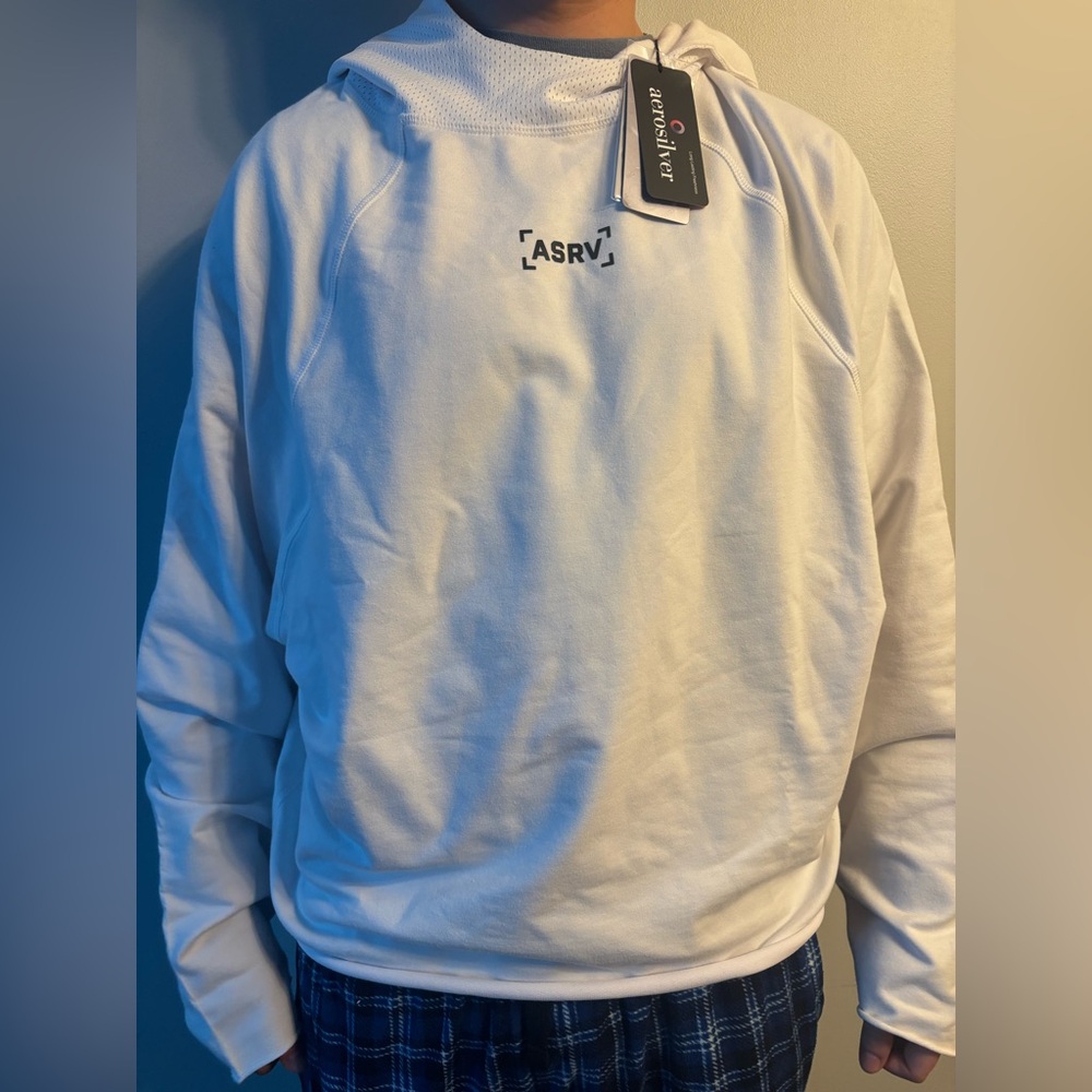 ASRV Micro-Terry Raw Hem Hoodie